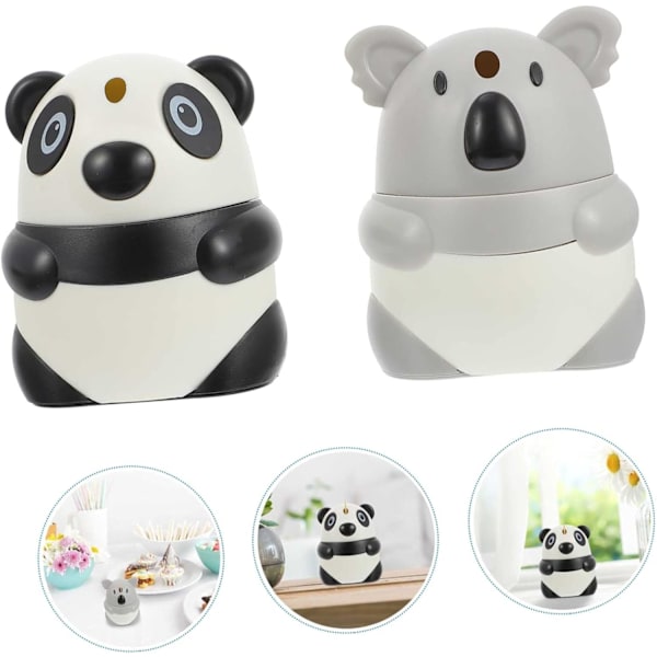 2 st tandpetarehållare Mini Automatisk Dispenser Behållare Tandkräm