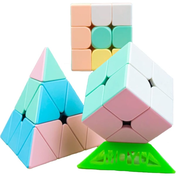 Magisk terning sæt, pædagogiske Speed ​​Cubes 3 pakke med 2x2x2 3x3x3 S