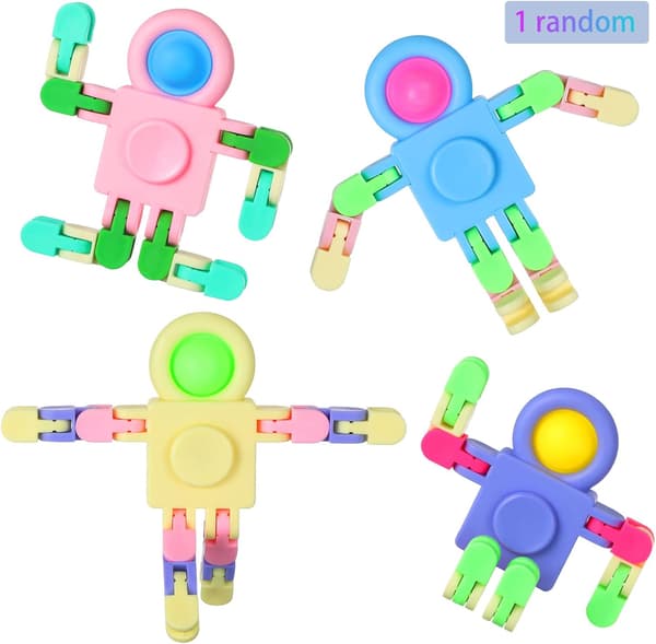 Fidget Snap-leker og sensoriske Wacky Tracks-leker Robot Morsom Stress