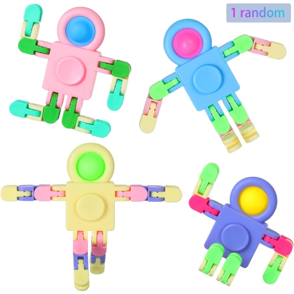 Fidget Snap -lelut ja aistihahmot Wacky Tracks -lelut Robot Funny Stress