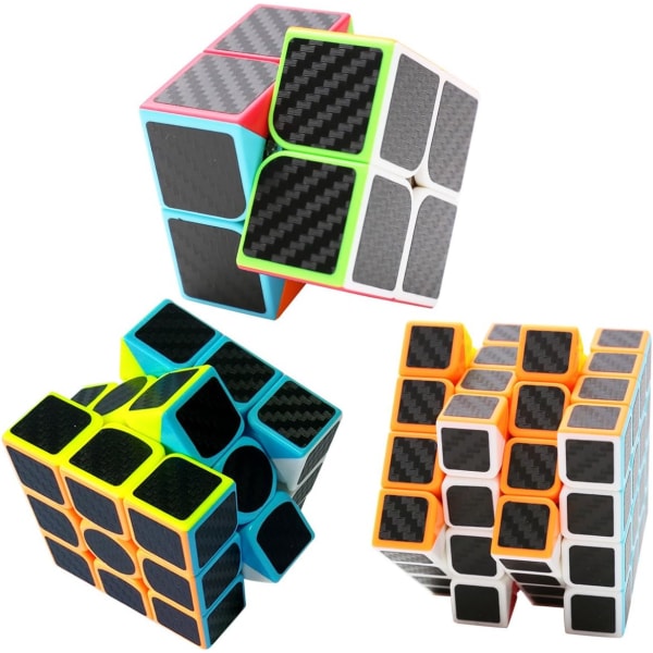 Puzzle Cube 4x4x4 Uusi Cube Super Fast Carbon Fiber -tarra
