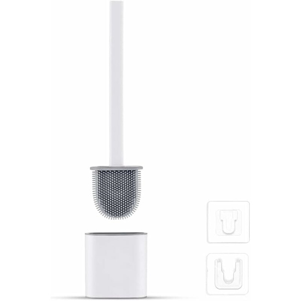 Silikon toalettborste platta - Toalettborste och hållare, Anti-dropp