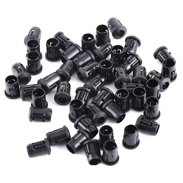 5mm LED 50 stk. lampefatning diodeholder sort nylon klemme ramme montering