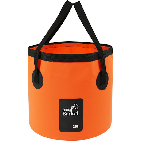 Orange 20L Vikbar Hink - Bärbar Vikbar Hink, Bil tvätt