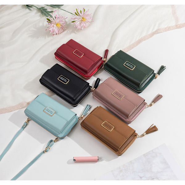 Etui til iPhone 13, iPhone 13 Flip Wallet [Magnetisk lås] [Glidelås