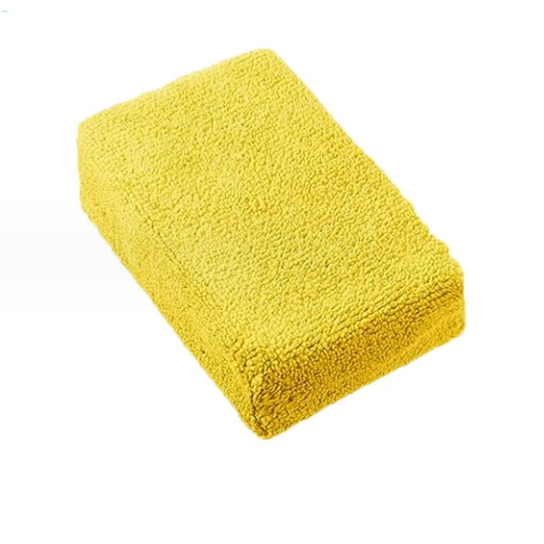 Skumgummisvamp mikrofiber, vaxapplicering 4 st, gul 12 * 8 *