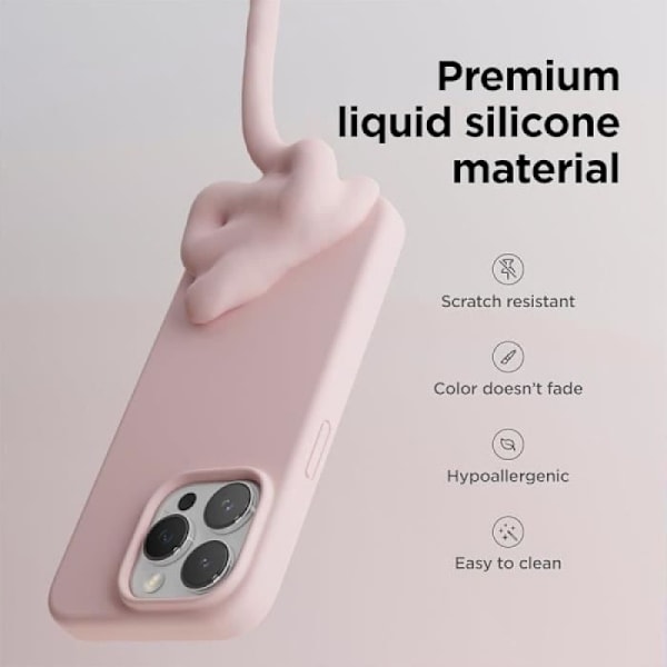 iPhone16pro vaaleanpunainen puhelimen kuori, pehmeä silikonikuori, ultraohut ja