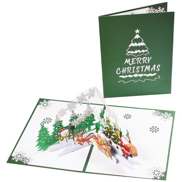 2-pack, julgratulationsteckensnitt+julskog jul