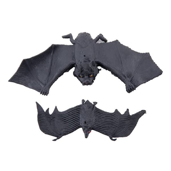 2 stk. Halloween Oversized Simulation Bat Legetøj Gummi Overraskende Ani