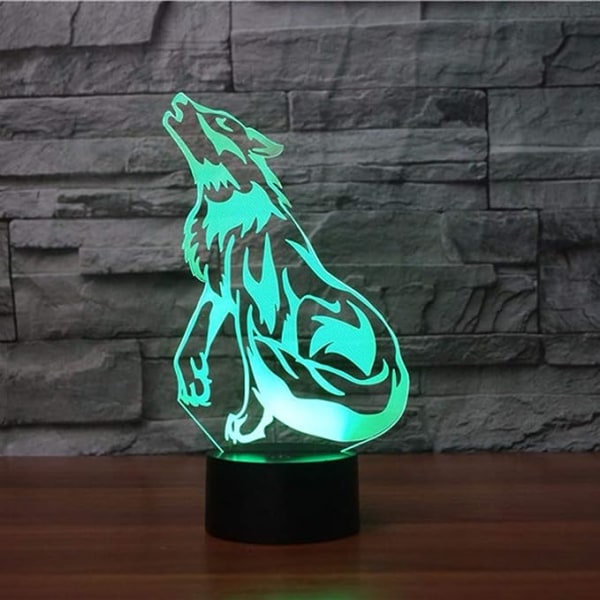 1 stk 3D ulv optisk illusion lampe LED natlys optisk illusion