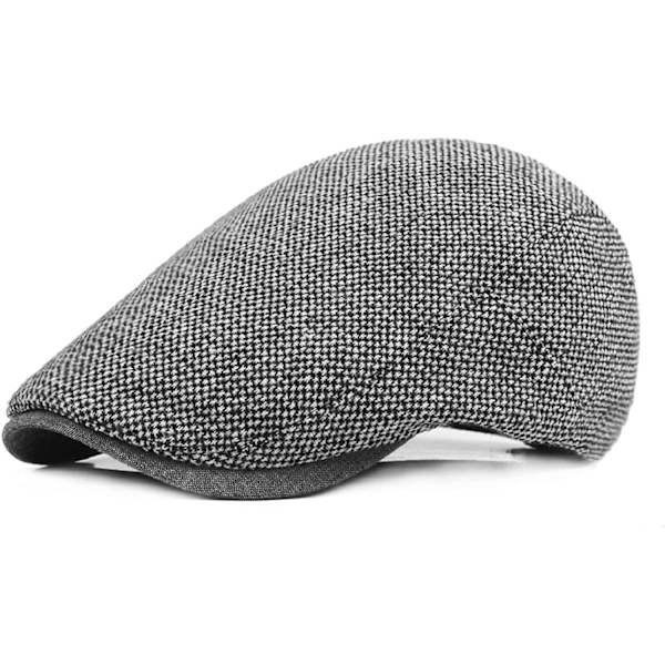 Vintage Flat Beret Cap för Män, Justerbar Newsboy Caps, Unisex B