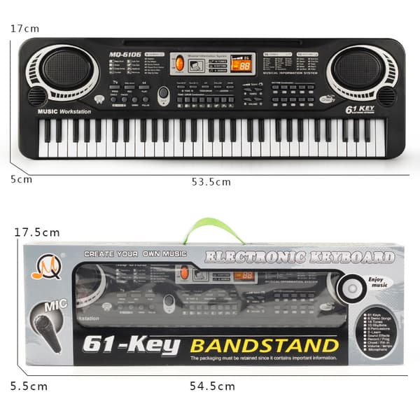 Keyboard Piano 61 Tangenter Bærbar Multifunksjonell Keyboard Keyboard