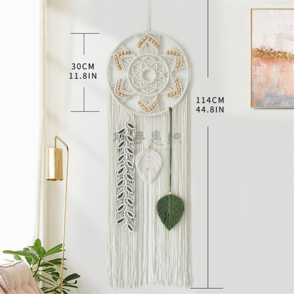 Macrame drömfångare för sovrumsväggdekoration, stor bohemisk vägg