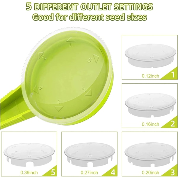 Neon Green SE Justerbar Såmaskin Handhållen Trädgårdsartiklar