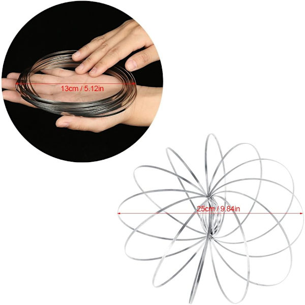 Flow Rings - Kineettinen koulutusjousi - Interaktiivinen lelu - 3D-veistos