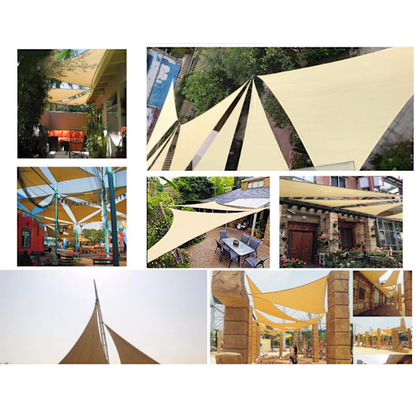 4*4*4m Vattentät Solskydd Solskydd Solsegel Markis Camping Sha
