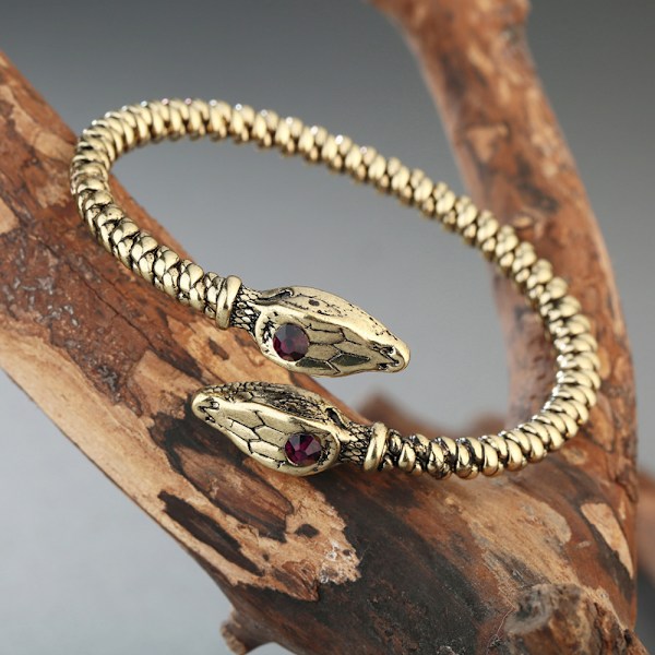 Ormstjärtad bohemisk smycke vikingar armband brons en storlek