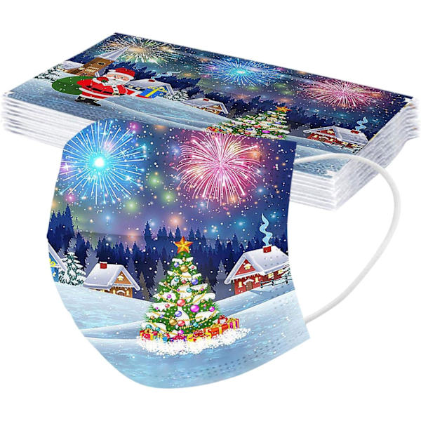 Generisk 30PCS Kvinners Ansiktsmaske Bandanas for Voksne med Trykk，Chri