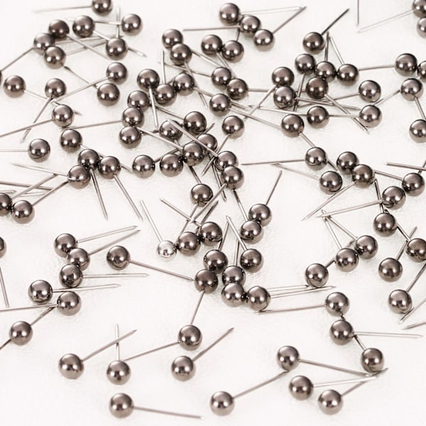 (Retro Metallic Black), 400 stk kartnåler med 1/8 tommers stålspiss