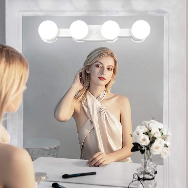 Trådløse bærbare genopladelige spejl-lys til makeup