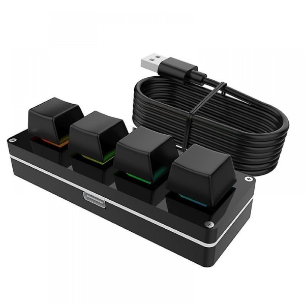 RGB 4-tasters tilpasset tastatur makro knott spill programmerbar mekaniker