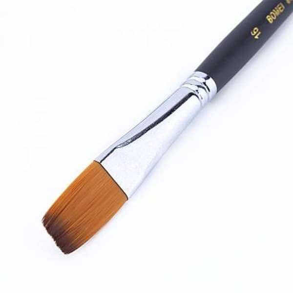 9 stk profesjonelt penselsett, nylon, smalt flatt hode, langt