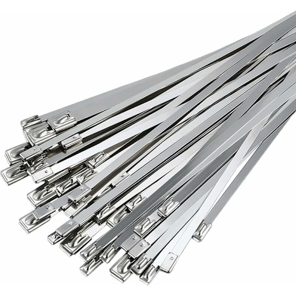 Rustfrit stålslangeklemme 50 stk., 300mm×4.6mm rustfrit stål