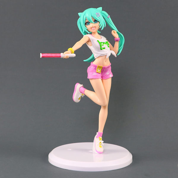 Cartoon Hatsune Miku Färgglad Scen Original Målning Vacker G