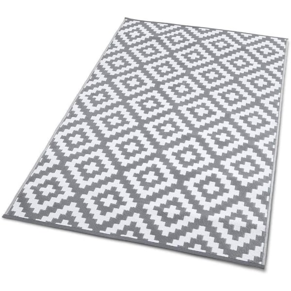 Reversible rectangular outdoor mat 120 x 180