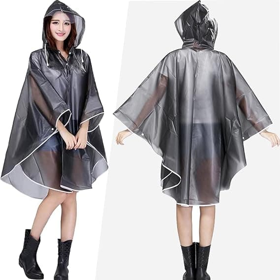 1 stk regnfrakk poncho, poncho/regnfrakk for menn og kvinner, egnet