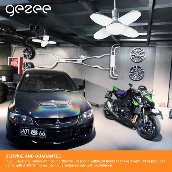 LED garasjelys, 60W E27 6500K 6000Lm verkstedlampe, LED taklampe