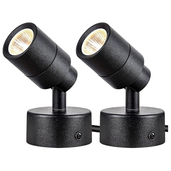 2 Pack Led Spot Lights Indoor, 3w Up Lights Indoor Floor Spotligh