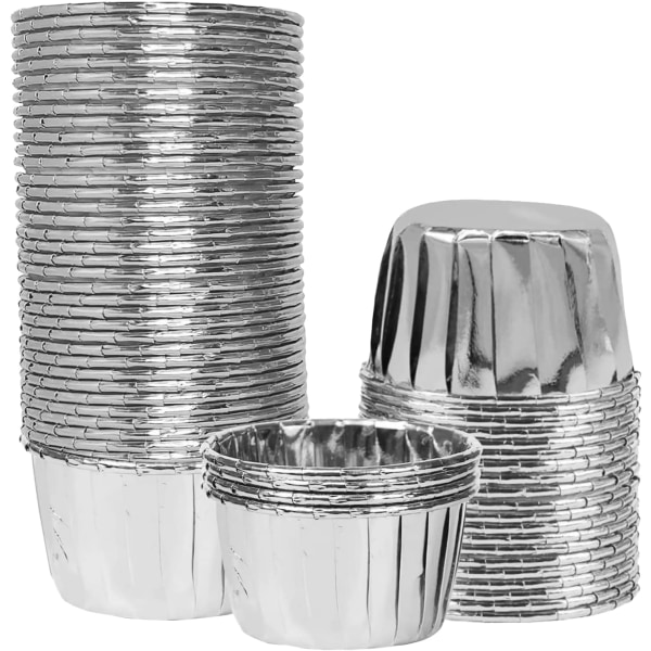 50 stycken aluminiumfoliebakmuggar, muffinsfodral, mini muffins