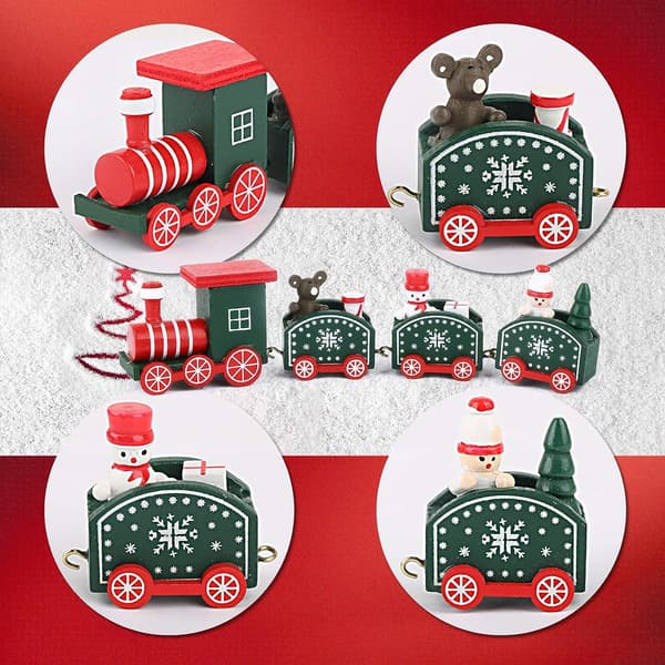 2 st små julgransdekorationer i trä