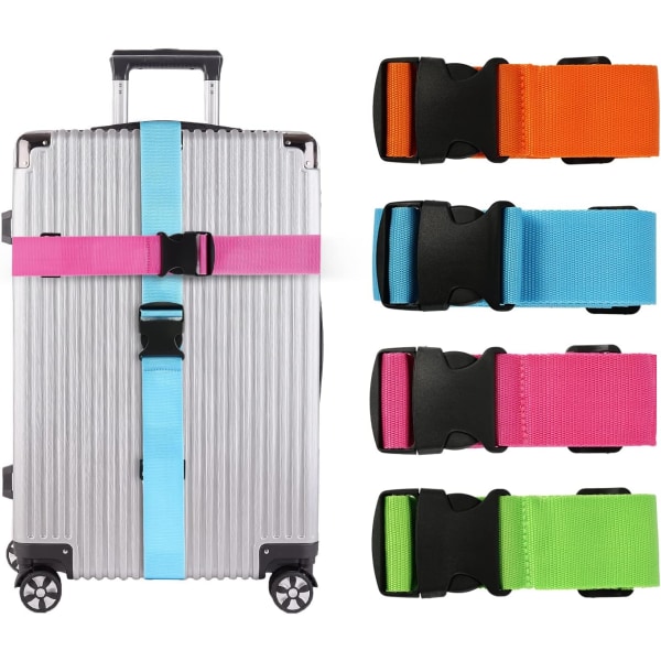 4 Pakkaa matkalaukkuhihnat matkalaukulle, säädettävä matkapakkaus Sec