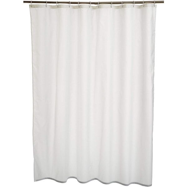 1 duschdraperi i polyester, enkel och elegant, 180 x 180 cm, whi