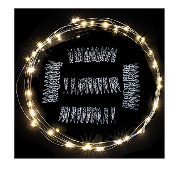 Kuparilankaklipsi LED USB -luova valoketju valokuvakytkimellä seinälle
