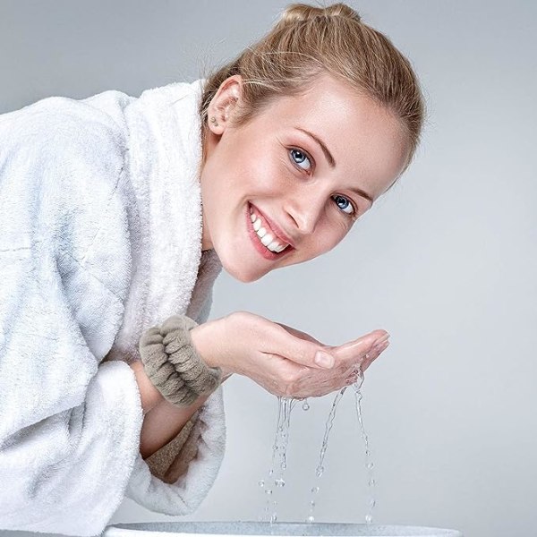 4 par mikrofiber ansiktstvättabsorberande armband för kvinnor an