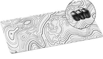 Hvid XXL musemåtte 800 x 300 x 3MM, musemåtte, tekstureret slidstærk
