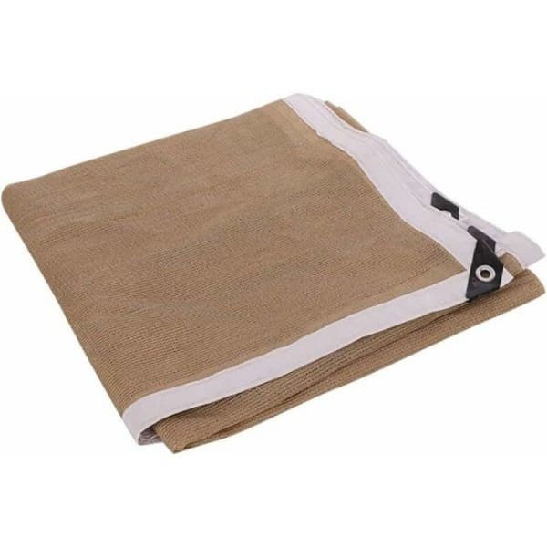 2x5m Beige Solskjermduk Rektangulær Solskjerm Nett Balkong Priva