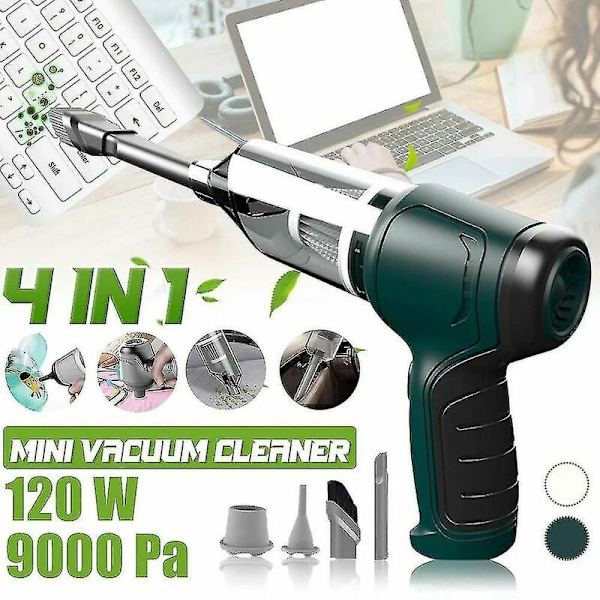 1 st grön 120w bärbar sladdlös luftblåsare mini 9000pa