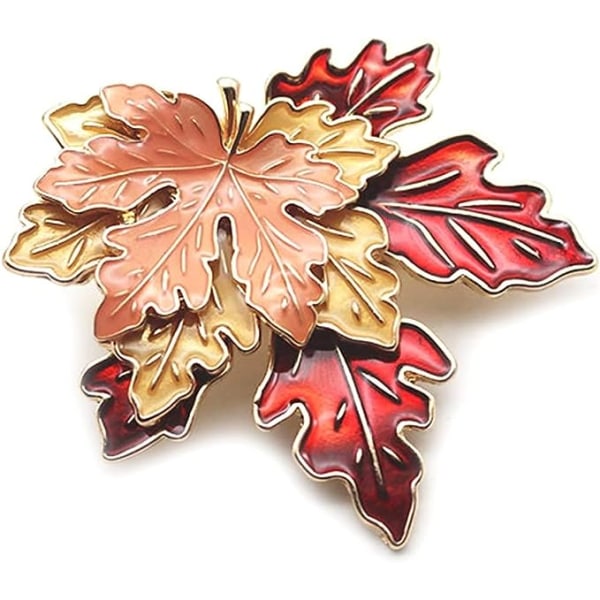 1pc Christmas Brooches Pins, Maple Leaf Pin Brooch Tri-Color Than