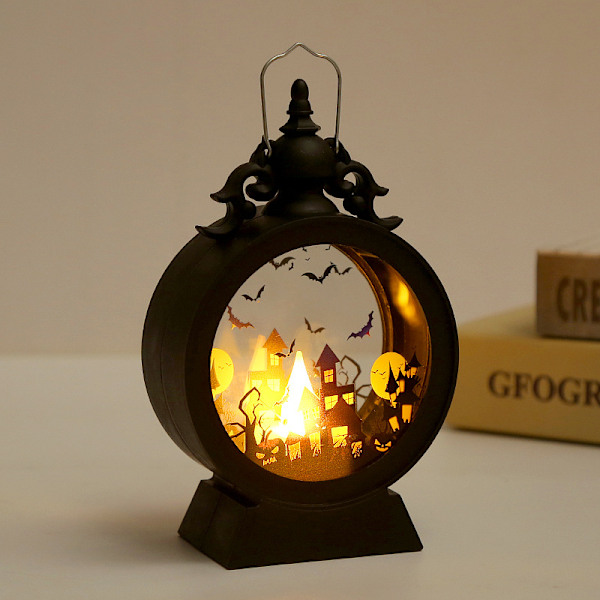 Halloween-dekorasjon LED Vindlampe Elektronisk Lys Dekorasjon H