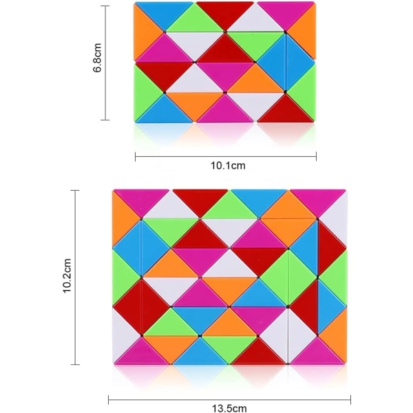 Magisk slangepuslespil 24+48 stykker - Magisk slangekube - Magisk slange