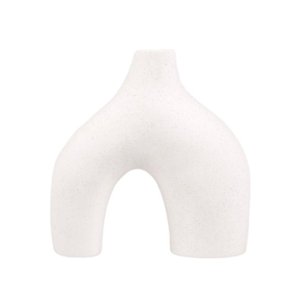 Hvite keramiske vaser for moderne bohemsk minimalistisk stilinnredning -
