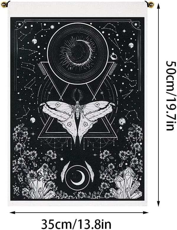 2 stycken Tarot-väggbonader, Måne Sol Väggbonad, Måne Väggbonad med