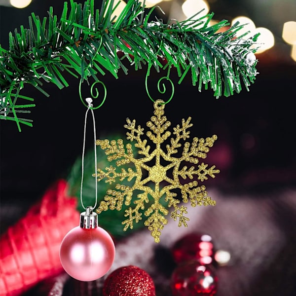 Röd 120 stycken, krokar för julgranskulor, julgransdekoration, Chr