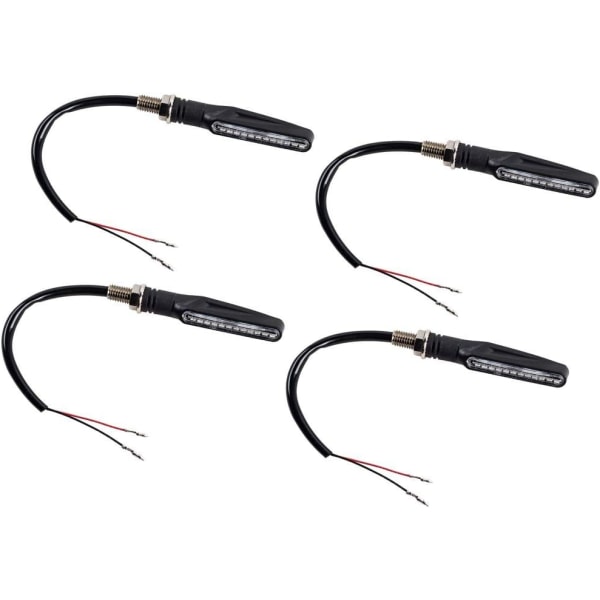 4 stk motorsykkelindikatorer 12 LED blinklys 12V vanntett