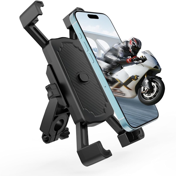 Sort Telefonholder - Stødsikker - Navigation - Cykelholder - 360