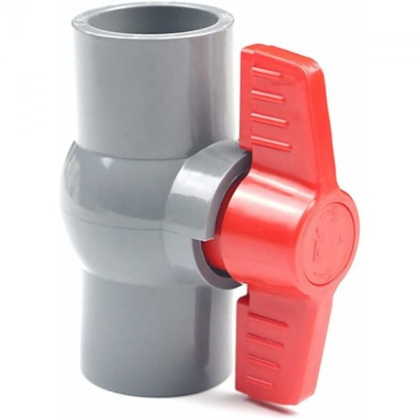 1 stk. PVC kugleventil, U-PVC plastrørventil,